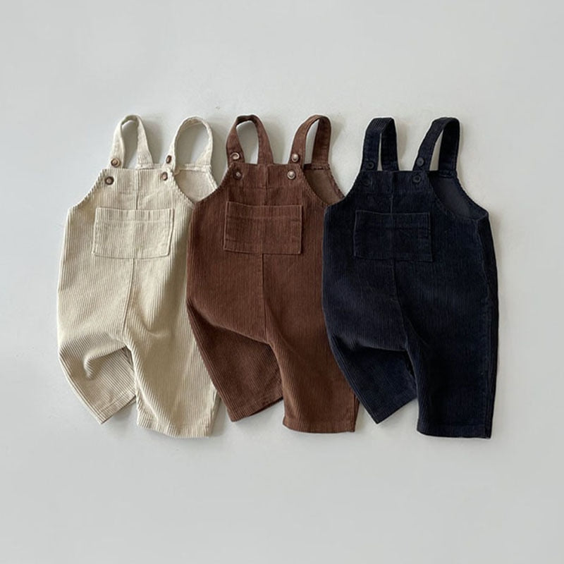 Sleeveless Corduroy Overalls