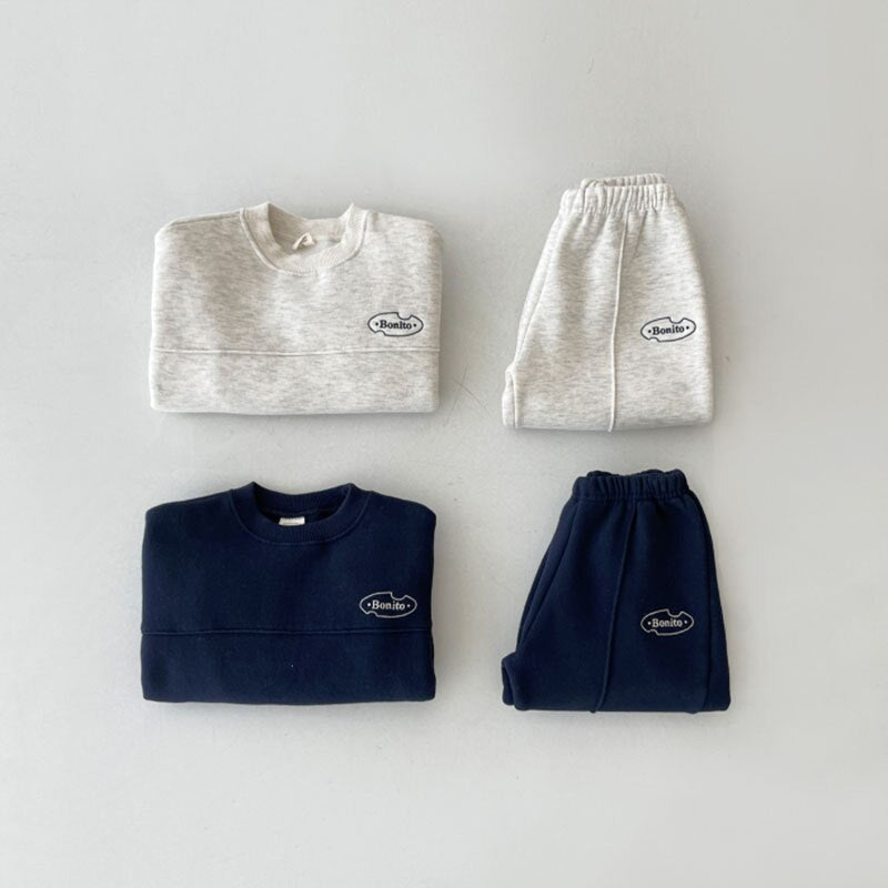 Warm Letter Print Jogger Set