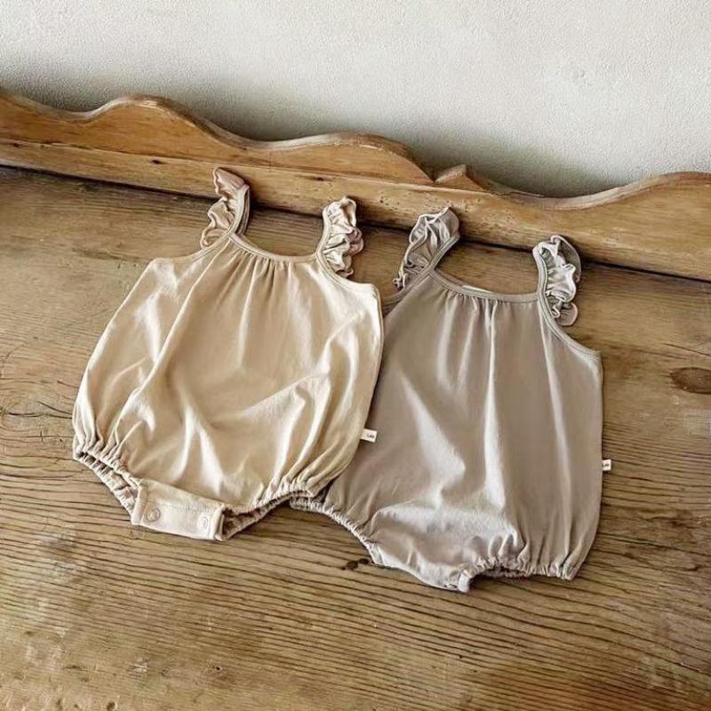 Solid Flying Sleeveless Sling Bodysuit