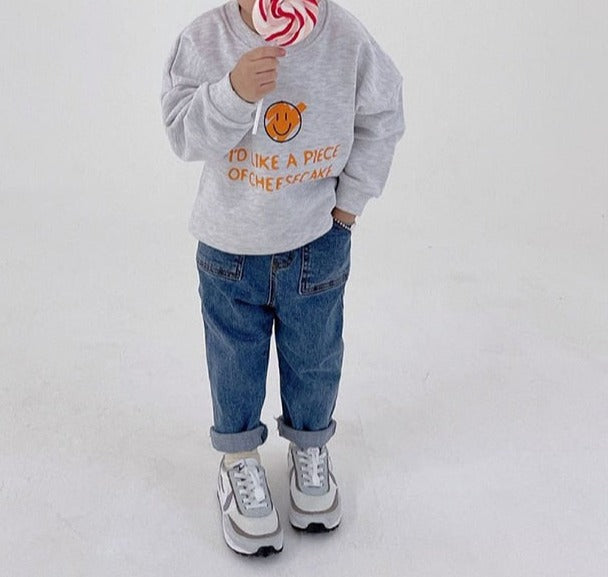 Smiley Letter-Print Jogger Set