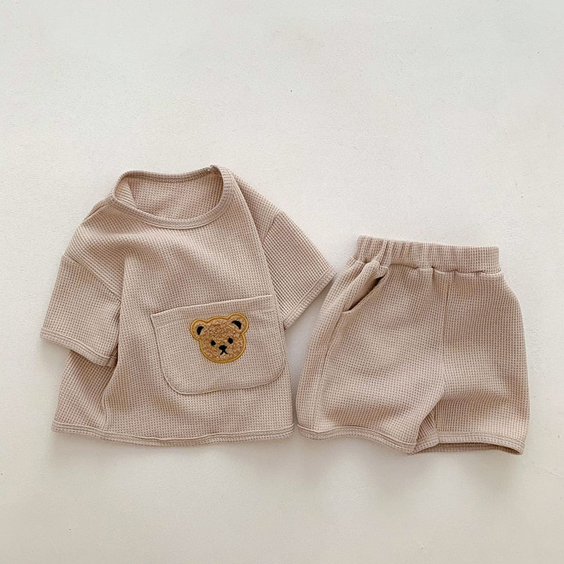 Tee & Shorts Little Bear Waffle Set