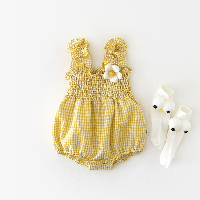 Sunflower Patterned Onesie