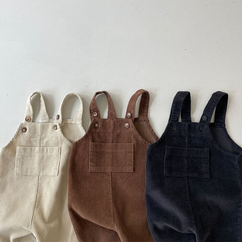 Sleeveless Corduroy Overalls
