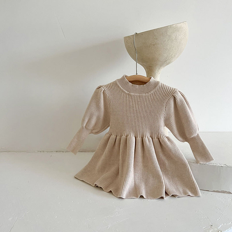 Puff Sleeve Knit Dress