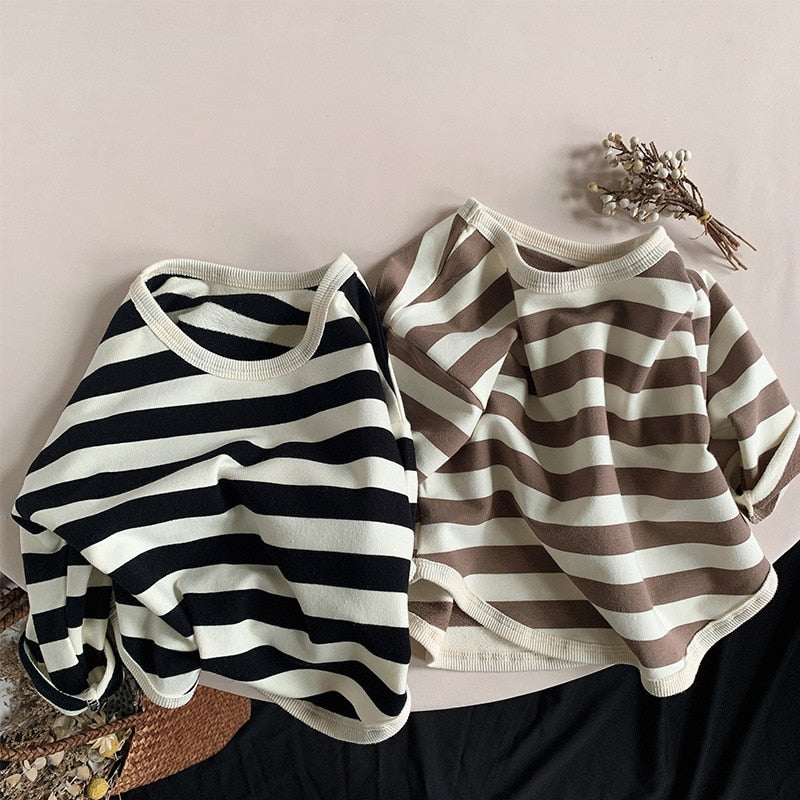 Casual Striped Long-Sleeved T-Shirt