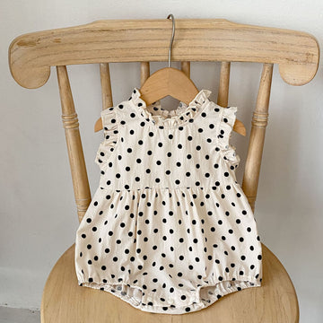 Ruffle Collar Sleeveless Romper