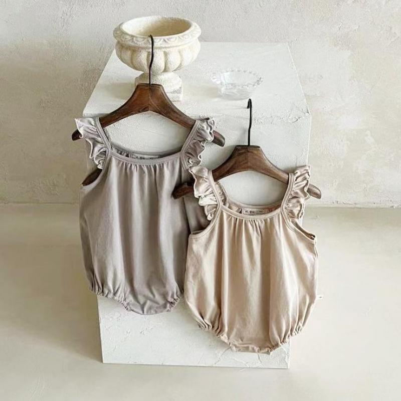 Solid Flying Sleeveless Sling Bodysuit