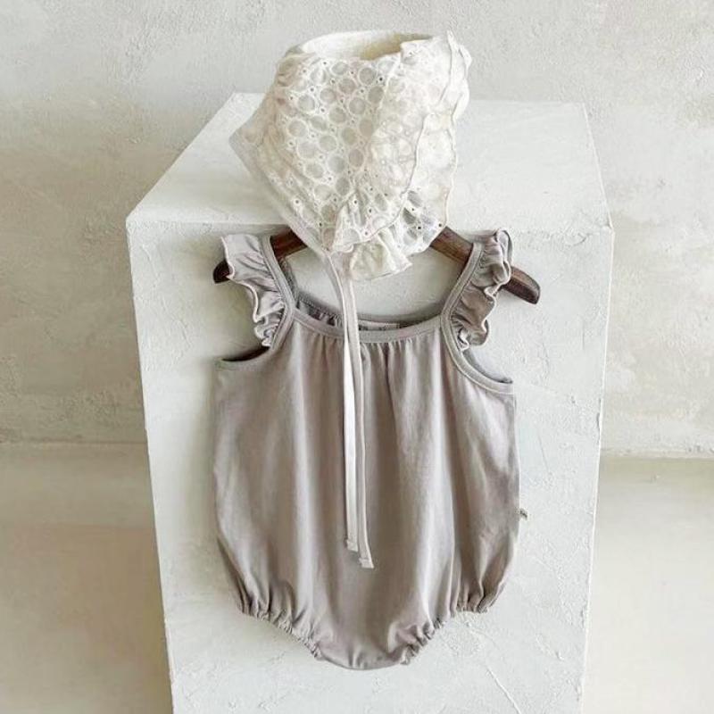 Solid Flying Sleeveless Sling Bodysuit