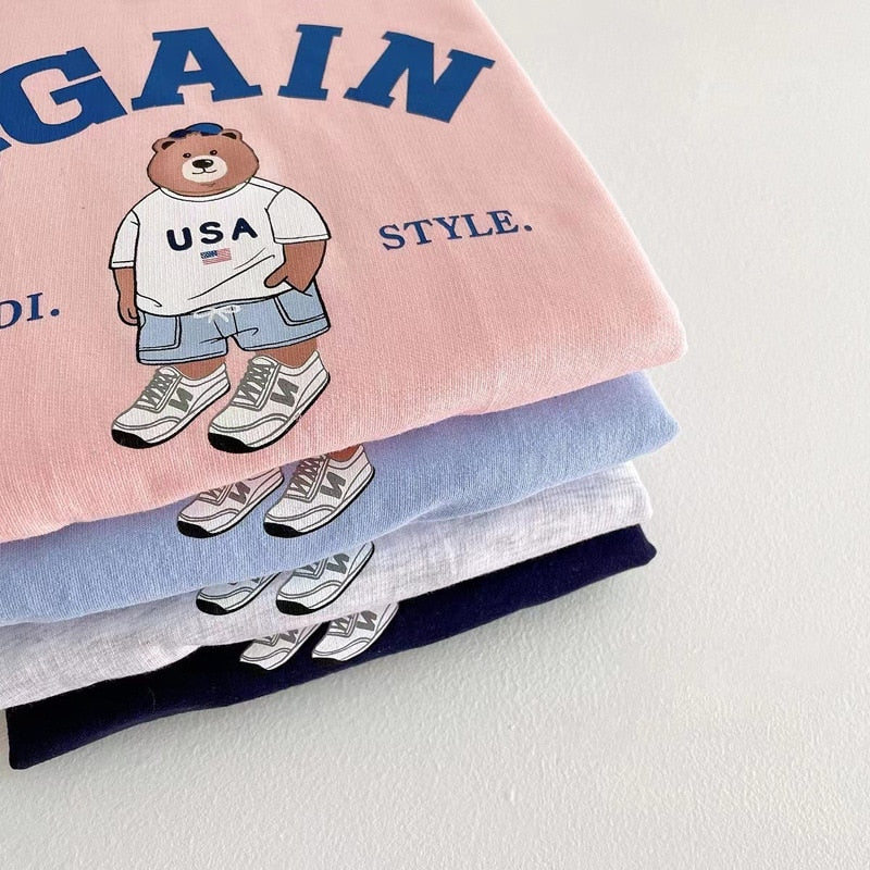 'AGAIN' Tee & Shorts Set