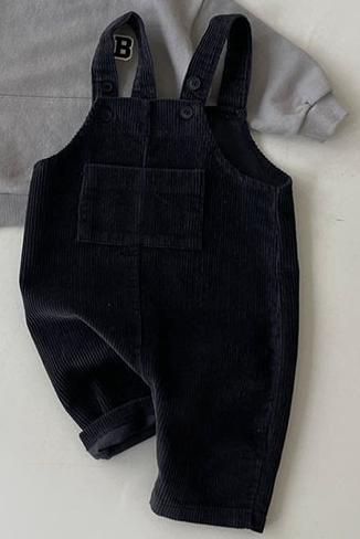Sleeveless Corduroy Overalls
