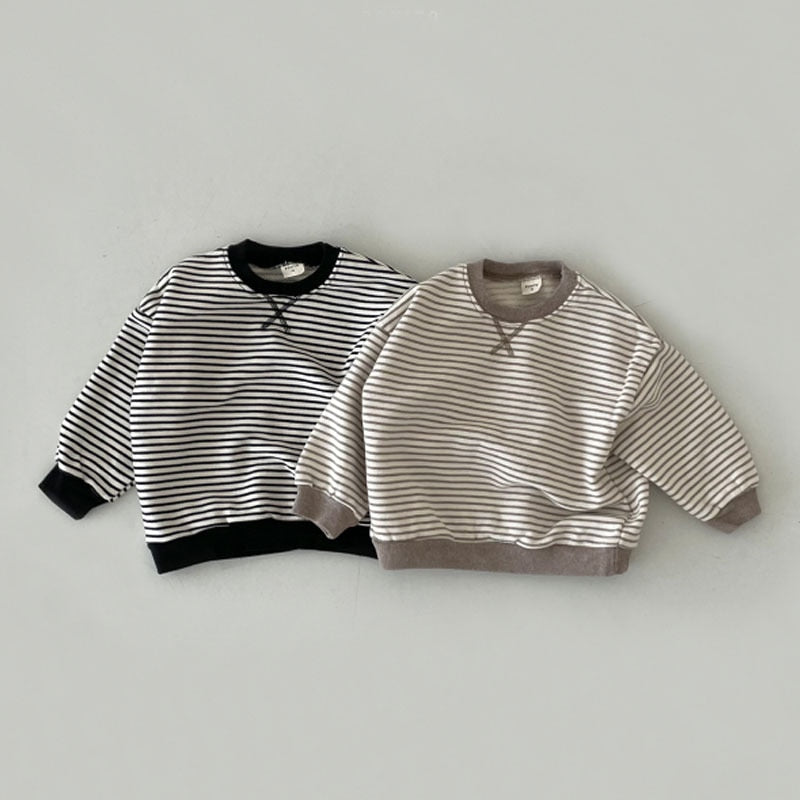Striped Pullover Sweatshirt
