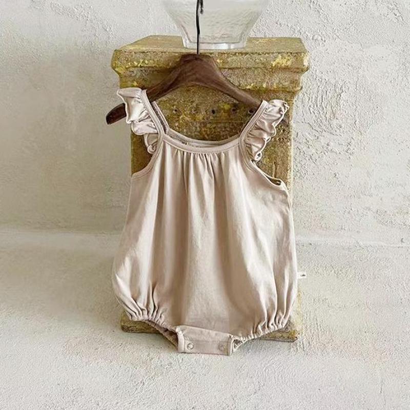 Solid Flying Sleeveless Sling Bodysuit
