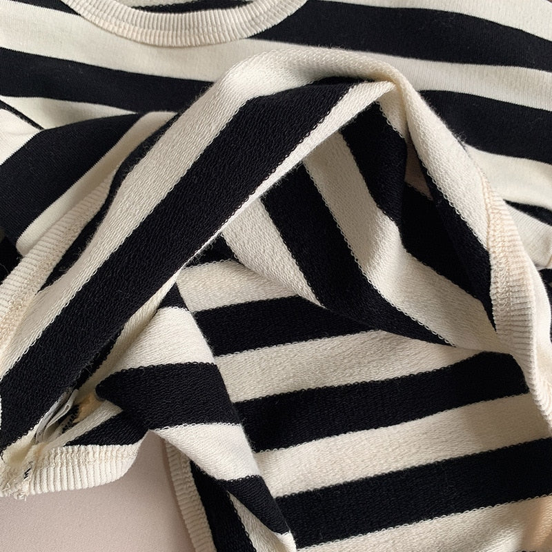 Casual Striped Long-Sleeved T-Shirt