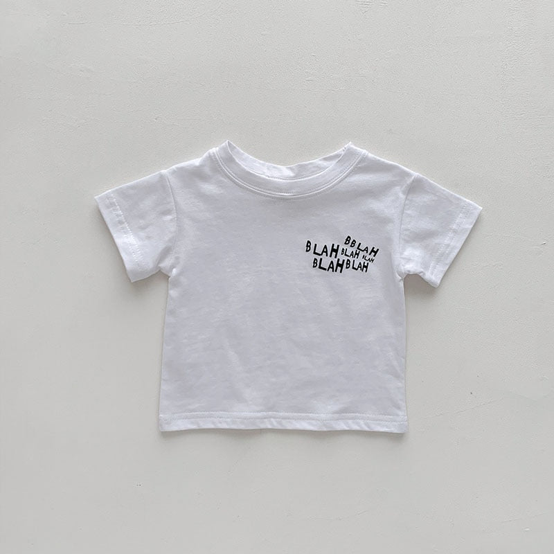White Tee and Denim Overalls Set