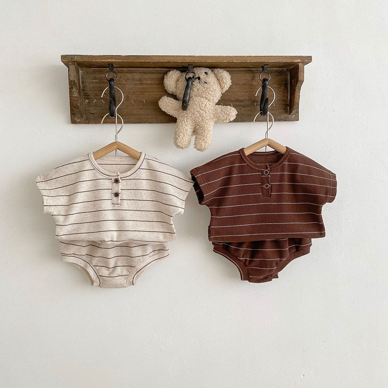 Striped Tee & Bloomer Set
