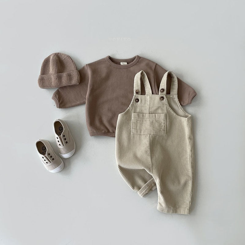 Sleeveless Corduroy Overalls