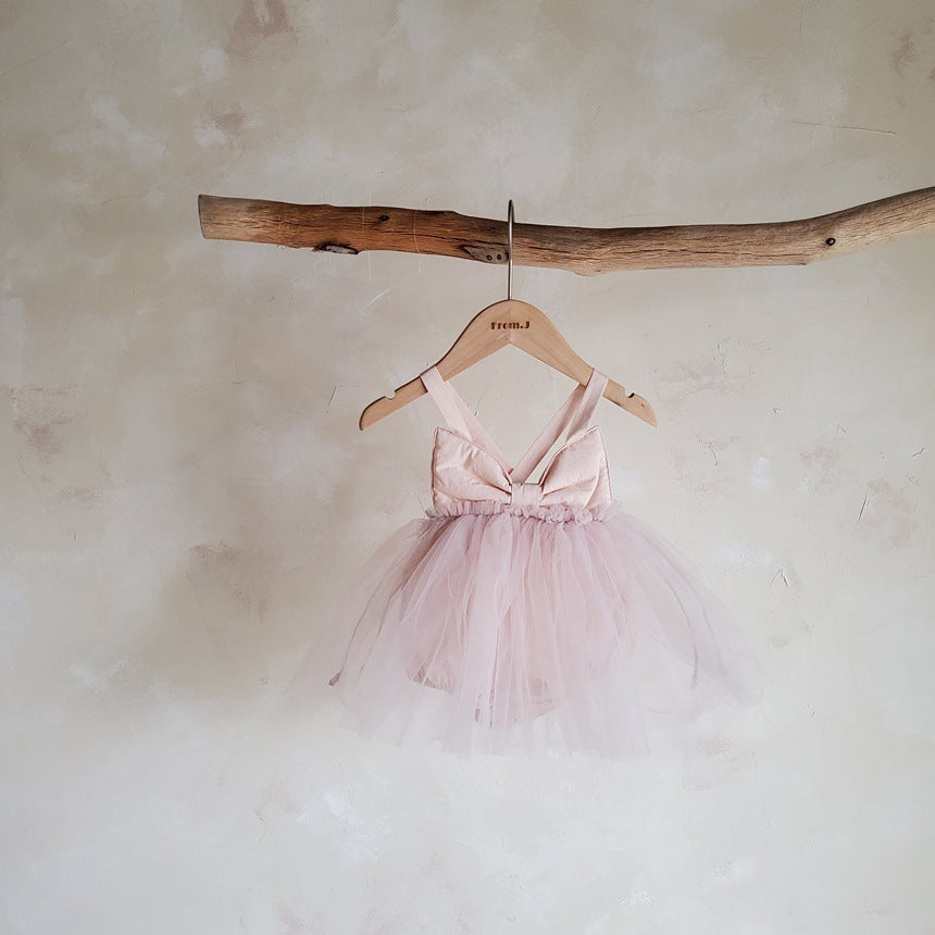 Front Bow Lace Romper Dress
