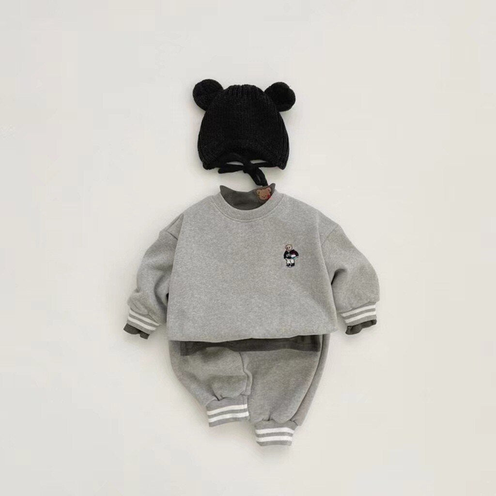 Mini Striped Long-Sleeved Jogger Set