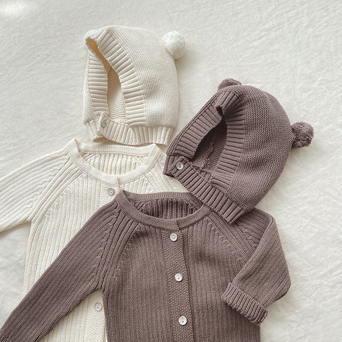 Long-Sleeved Jumpsuit & Hat Set